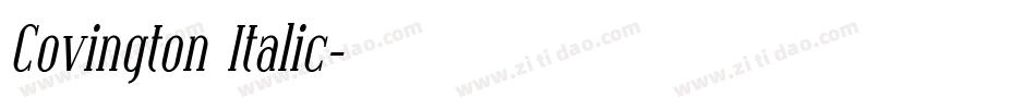 Covington Italic字体转换